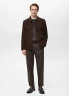 MANGO MAN SUEDE JACKET WITH POCKETS