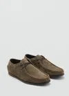 Mango Man Chaussures Bateau Cuir Suède Kaki - Homme - 44 -  In Brown