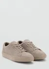 Mango Man Tennis Cuir Suède Marron Moyen - Homme - 45 -  In Brown