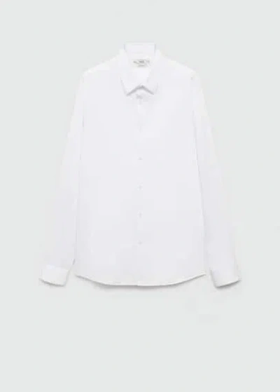 Mango Man Super Slim-fit Poplin Suit Shirt White