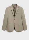 Mango Man Tailored Wool-blend Overcoat Beige In Beige