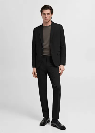 Mango Man Veste Costume París Super Slim-fit Noir - Homme - 54 -  In Black