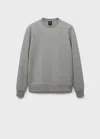 Mango Man Regular-fit Cotton Sweatshirt Medium Heather Grey