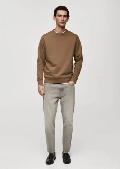 Mango Man Regular-fit Cotton Sweatshirt Medium Brown