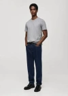 Mango Man T-shirt 100 % Coton Slim-fit Gris Chiné Moyen - Homme - Xxl -