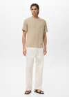 Mango Man T-shirt Beige