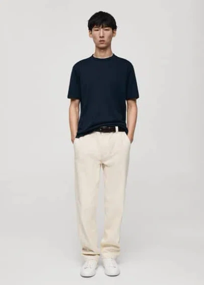 Mango Man T-shirt Bleu Marine - Homme - M -  In Bleu Marine