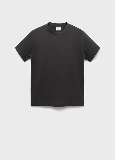 Mango Man T-shirt Charcoal In Gray