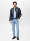 Mango Man Tapered-fit Jeans Medium Blue In Medium Blue