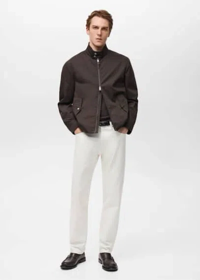 Mango Man Tapered-fit Jeans Off White