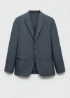 Mango Man Tapered-fit Pleated Trousers Petrol Blue In Petrol Blue
