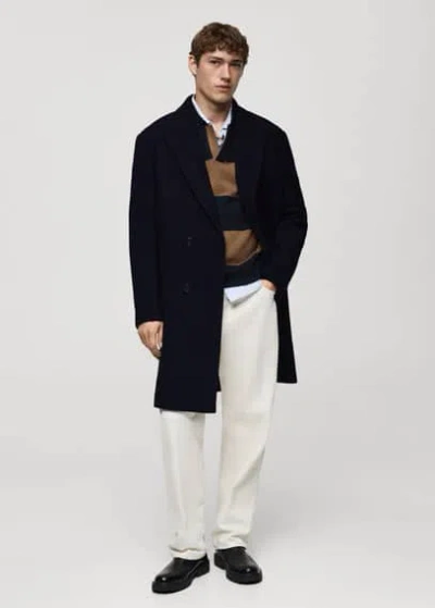 Mango Man Technical Fabric Waistcoat Navy