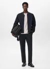 Mango Man Pantalon Jogging Technique Structuré Bleu Marine - Homme - L -  In Blue