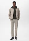 Mango Man Technical Waterproof Jacket Ice Grey In Gray