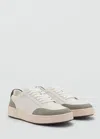 Mango Man Tennis Combinées Cuir Blanc - Homme - 42 -