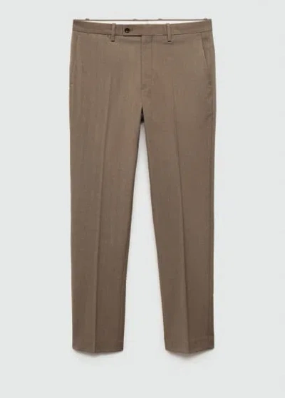 Mango Man Trousers Beige