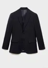 Mango Man Turin 100% Virgin Wool Suit Jacket Navy