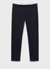 Mango Man Turin 100% Virgin Wool Suit Trousers Navy