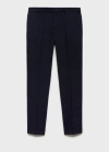 Mango Man Pantalon Costume Turín 100 % Laine Bleu Marine Foncé - Homme - 38 -  In Dark Navy