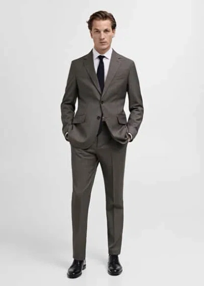 Mango Man Veste Gris - Homme - 52 -  In Grey