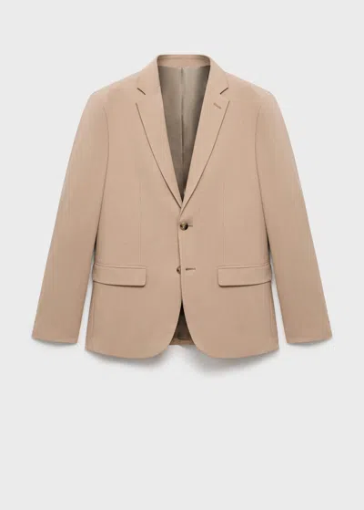 Mango Man Veste Costume París Super Slim-fit Beige - Homme - 54 -  In Sand