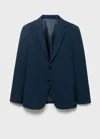 Mango Man Veste Costume París Super Slim-fit Bleu Indigo - Homme - 48 -