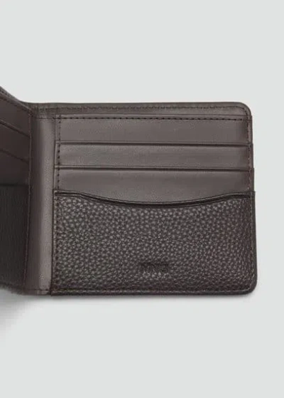 Mango Man Wallet Brown