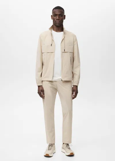 Mango Man Veste Résistant À L'eau Coolmax Beige - Homme - Xl -