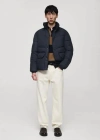 Mango Man Water-repellent Quilted Anorak Dark Navy In Dark Navy