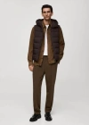 Mango Man Water-repellent Quilted Gilet Brown