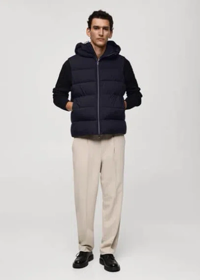 Mango Man Water-repellent Quilted Gilet Dark Navy