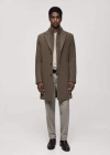 Mango Man Detachable Hood Wool Coat Medium Brown In Marron Moyen
