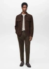 Mango Man Pantalon Chocolat - Homme - 46 -