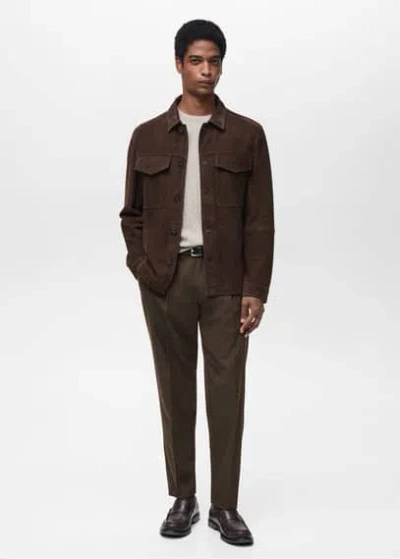 Mango Man Pantalon Chocolat - Homme - 46 -  In Chocolat