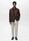 Mango Man Wool Slim Fit Pants With Darts Ice Grey In Ice Grey