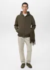 Mango Man Zip-up Hoodie Olive Green