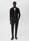 Mango Man Zipped Knit Cardigan Black