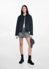 Mango Manteau In Bleu Marine Foncé
