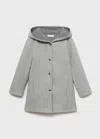 Mango Cloth Coat With Pockets Grey In Gray