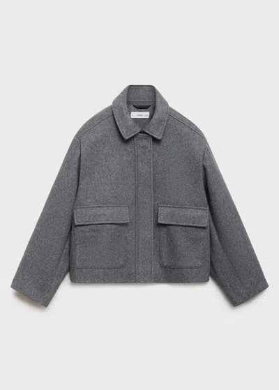 Mango Kids' Coat Grey In Blue