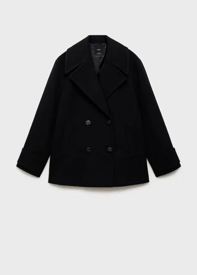 Mango Manteau Noir - Femme - Xxl -  In Black