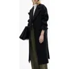 Mango Manteau Fait Main Avec Ceinture In Black