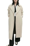 Mango Manteco Wool Blend Oversize Longline Coat