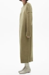 Mango Women's Ribbed Finishes Knitted Dress In Medium Green