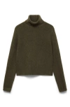 Mango Mariana Turtleneck Sweater In Beige - Khaki