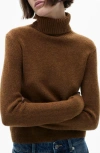 Mango Mariana Turtleneck Sweater In Chocolate