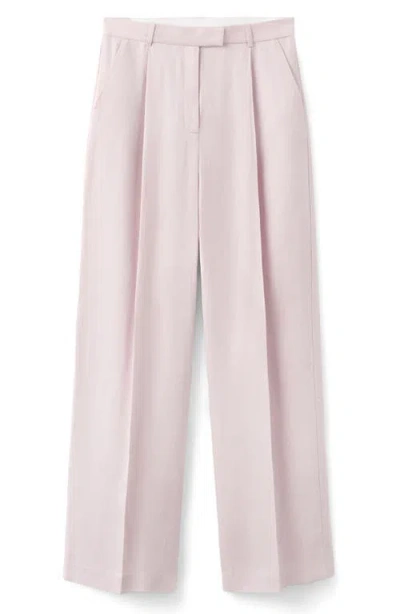 Mango Marina Pleated Pants In Purple