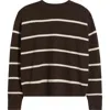 Mango Marina Stripe Sweater In Brown