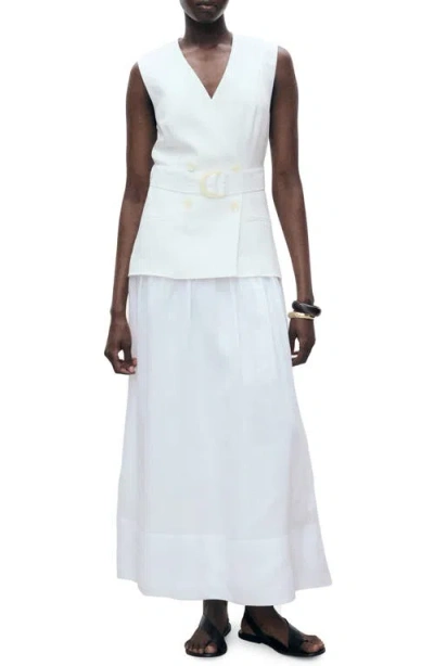 Mango Mariona Sleeveless Belted Linen Maxi Dress