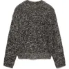 Mango Women's Mottled Round-neck Sweater In Grey